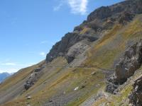 Il percorso all'andata sotto il Monte Bodoira.